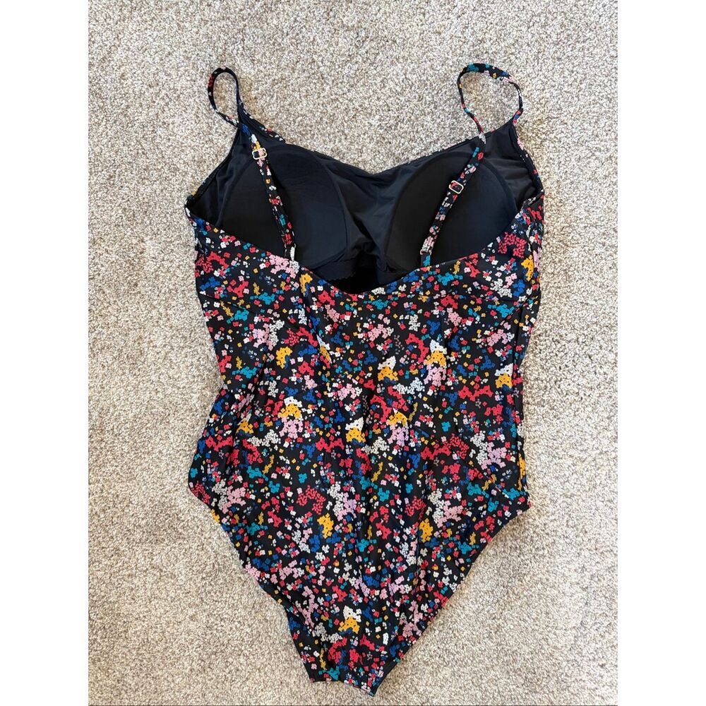 Summersalt Floral One-Piece Swimsuit in Black with Multicolor Print - Picture 10 of 12